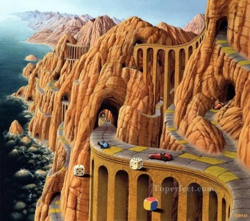 roads ventimiglia Fantasy Oil Paintings